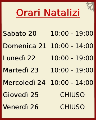 Orari Natalizi
