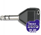 Quiklok AD-23 Adattatore audio Jack 6.3/ 2 Jack 3.5 F