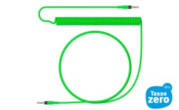 Teenage Engineering Cavo Audio a Spirale MiniJack TRS Maschio 1.20mt / Neon Green