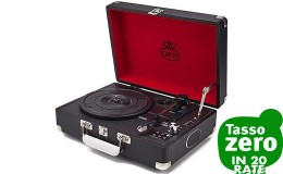 GPO Attache Valigetta Giradischi Nero Corvino