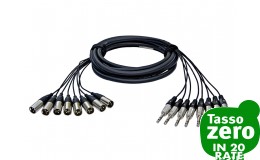 Alva T8X8PRO5 Multicore 5mt. 8 Jack TRS M - 8 XLR M 