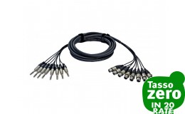 Alva X8T8PRO5 Multicore 5mt. 8 XLR F - Jack TRS M