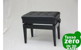 Panca regolabile Cajon Nero Lucido con cassetto