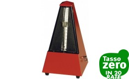 Wittner 855201 metronomo in plastica con campana, Dark Red