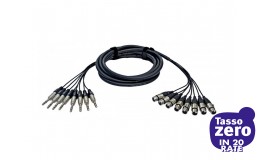 Alva X8T8PRO5 Multicore 5mt. 8 XLR F - Jack TRS M