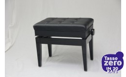 Panca regolabile Cajon Nero Lucido con cassetto
