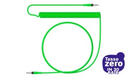 Teenage Engineering Cavo Audio a Spirale MiniJack TRS Maschio 1.20mt / Neon Green