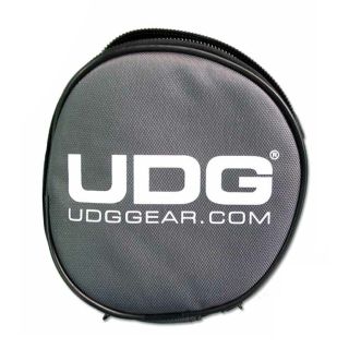 UDG Headphone Bag Steel Grey - Orange Inside